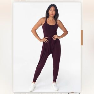 Imbodhi | Sleeveless Wine Yoga Harem Jumpsuit Jumper